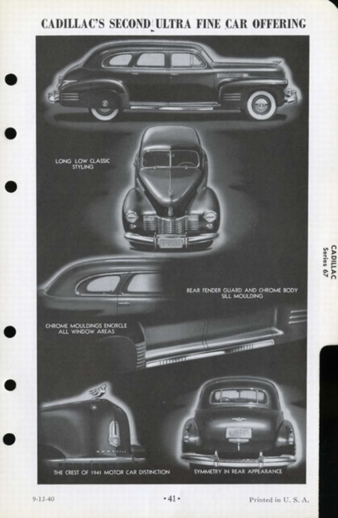 1941 Cadillac Salesmans Data Book Page 112